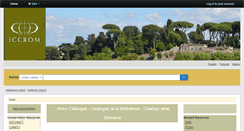 Desktop Screenshot of biblio.iccrom.org